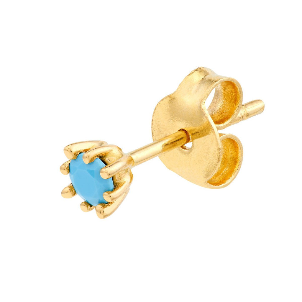 Petite Woven Lattice Earrings in Turquoise – Amáli Jewelry