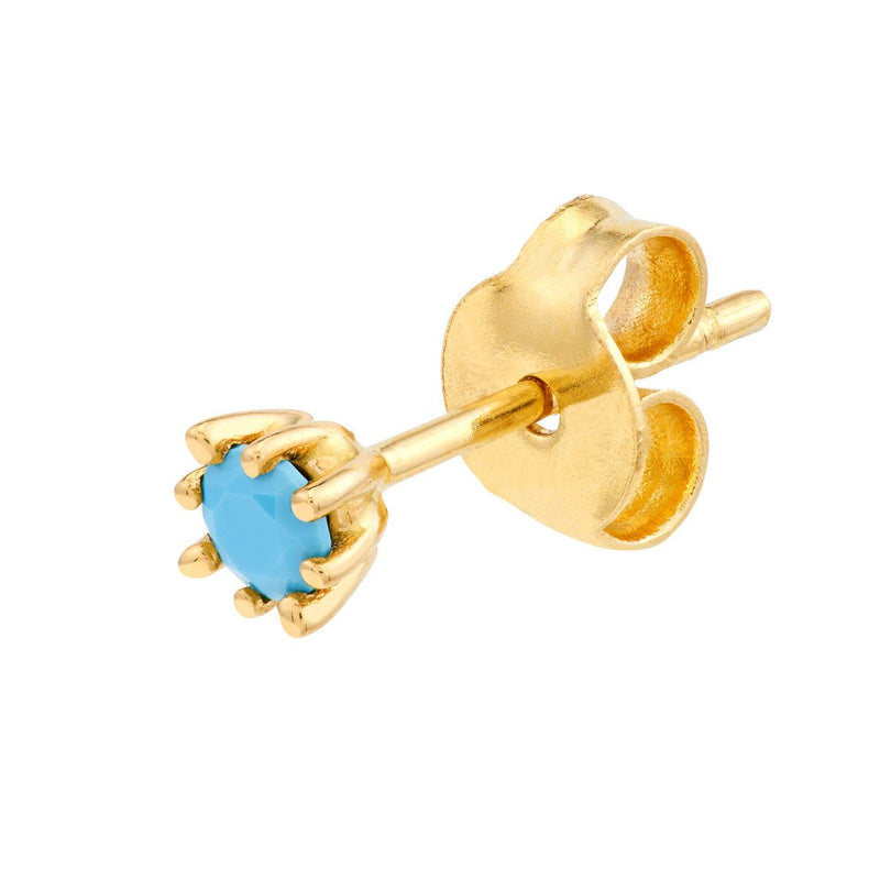 14K Solid Gold Turquoise Stud Earrings for Women - India | Ubuy
