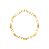 Birmingham Jewelry - 14K Yellow Gold 3+1 Hollow Fancy Rounded Paper Clip Chain with Pear Lock - Birmingham Jewelry