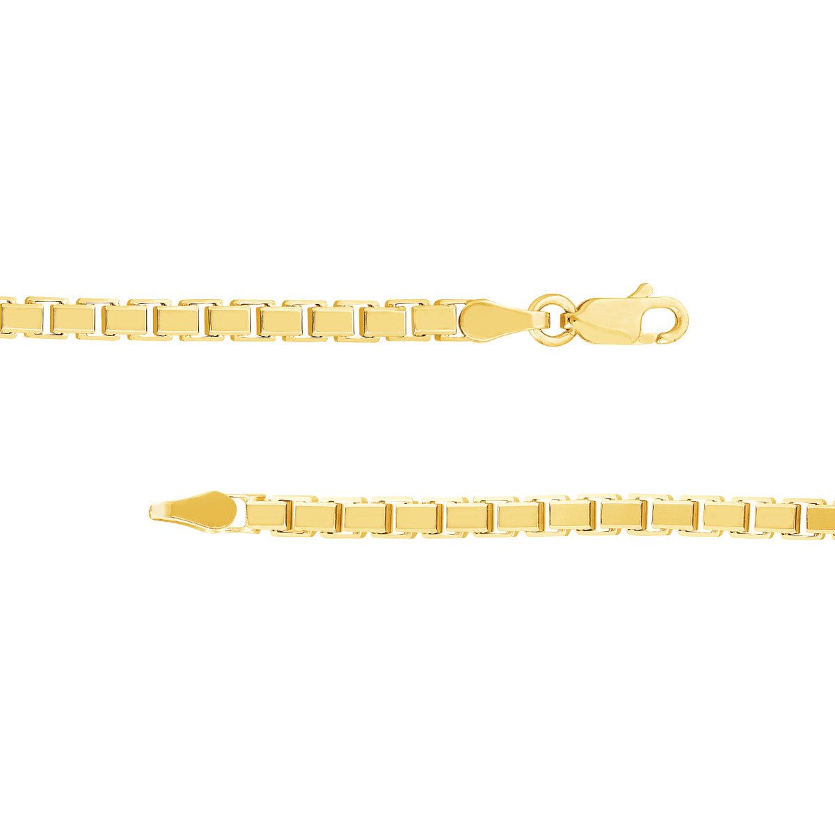Birmingham Jewelry - 14K Yellow Gold 3.40mm Box Chain Bracelet - Birmingham Jewelry