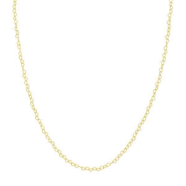 Birmingham Jewelry - 14K Yellow Gold 3.50mm Twist Heart Chain - Birmingham Jewelry