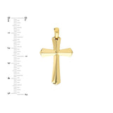 Birmingham Jewelry - 14K Yellow Gold 3D Knife Edge Cross Pendant - Birmingham Jewelry