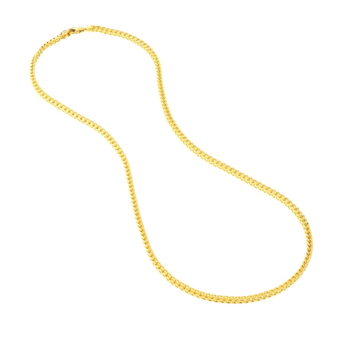 14K Yellow Gold 3mm Franco Chain with Lobster Lock Birmingham Jewelry Chain Birmingham Jewelry 