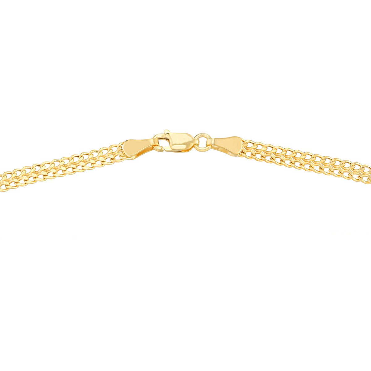 14K Yellow Gold 4.30mm D/C Curb Bismarck Chain with Lobster Lock Anklet Birmingham Jewelry Anklet Birmingham Jewelry 