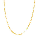 Birmingham Jewelry - 14K Yellow Gold 4.5mm Hollow Oval Forzentina Chain with Pear Lock - Birmingham Jewelry