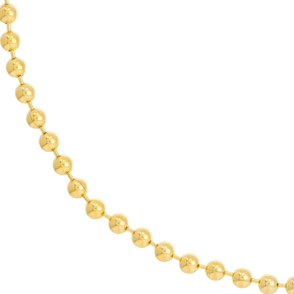 Birmingham Jewelry - 14K Yellow Gold 4mm Bead Chain with Lobster Lock - Birmingham Jewelry