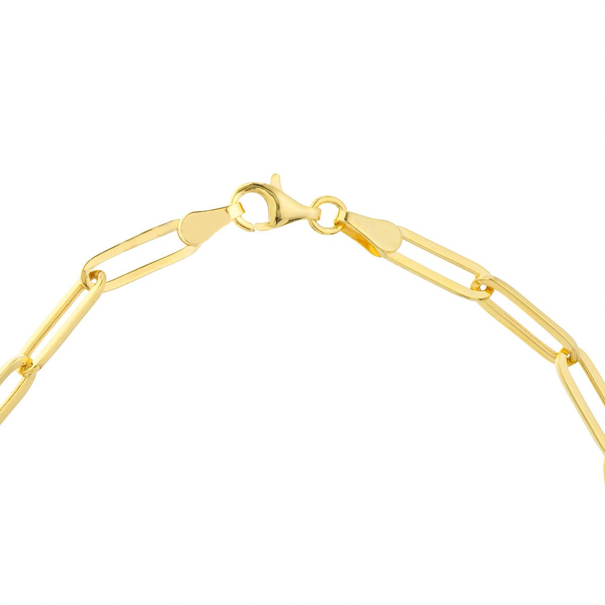 Birmingham Jewelry - 14K Yellow Gold 4mm Forzentina Oval ID Bracelet with Pear Shape Lock - Birmingham Jewelry