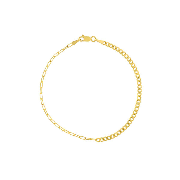 Birmingham Jewelry - 14K Yellow Gold 50/50 Paper Clip + Curb Chain - Birmingham Jewelry