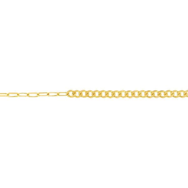 Birmingham Jewelry - 14K Yellow Gold 50/50 Paper Clip + Curb Chain - Birmingham Jewelry