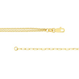 Birmingham Jewelry - 14K Yellow Gold 50/50 Paper Clip + Double Rolo Heart Bracelet - Birmingham Jewelry