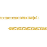 Birmingham Jewelry - 14K Yellow Gold 8.35mm Men's Window Link Chain Bracelet - Birmingham Jewelry