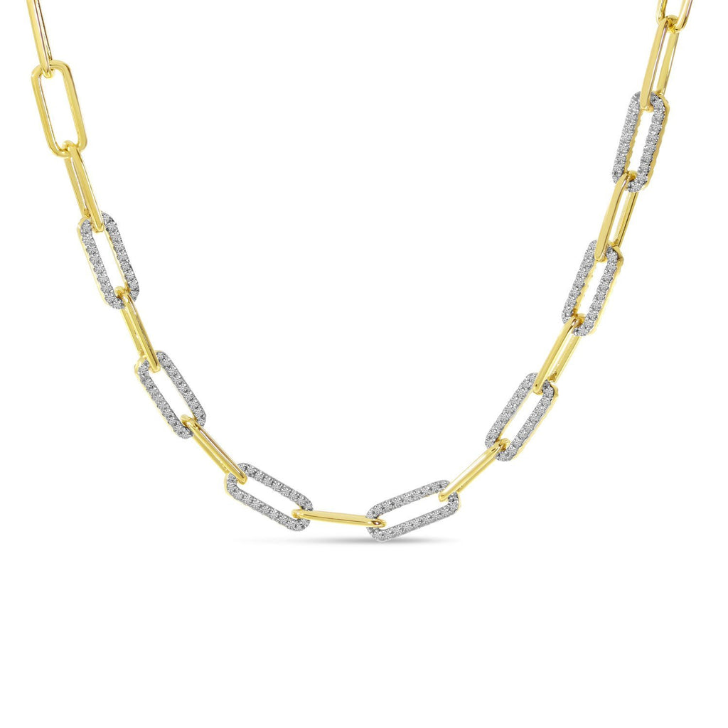 Lafonn 2-Tone Paperclip Necklace N0239CLT20 SS Olean | Ask Design Jewelers  | Olean, NY