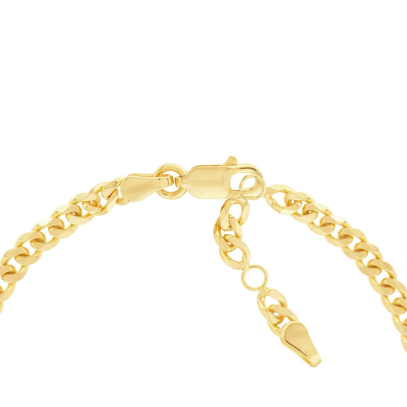 Birmingham Jewelry - 14K Yellow Gold Amen on Curb Chain Adjustable Bracelet - Birmingham Jewelry