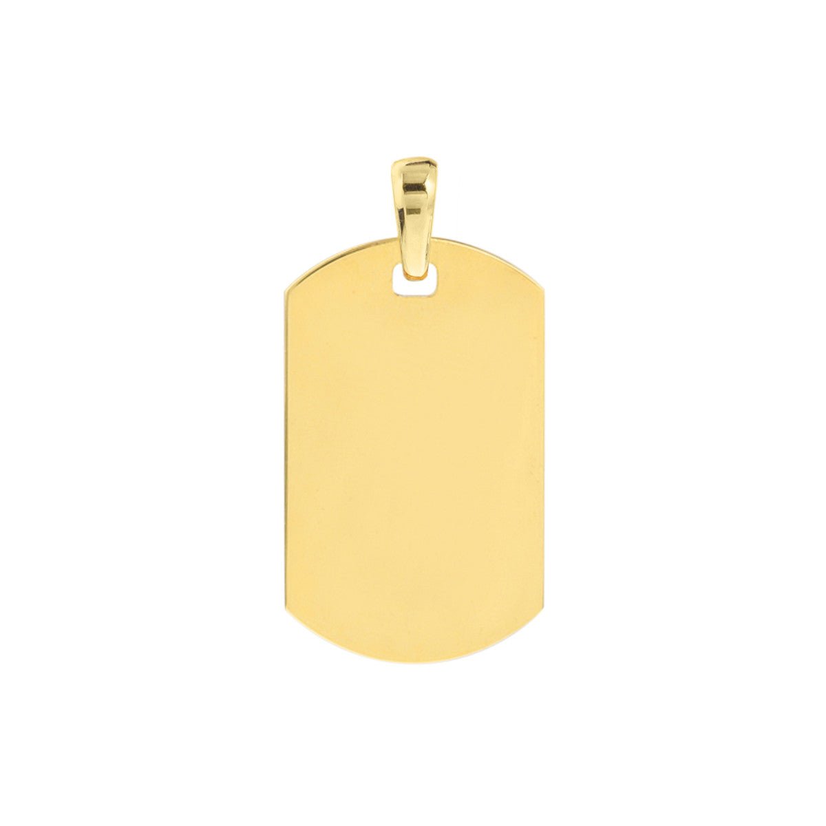 Birmingham Jewelry - 14K Yellow Gold Basket Weave Design Dog Tag Pendant - Birmingham Jewelry