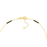 Birmingham Jewelry - 14K Yellow Gold Black Enamel Alternating Bar Anklet - Birmingham Jewelry
