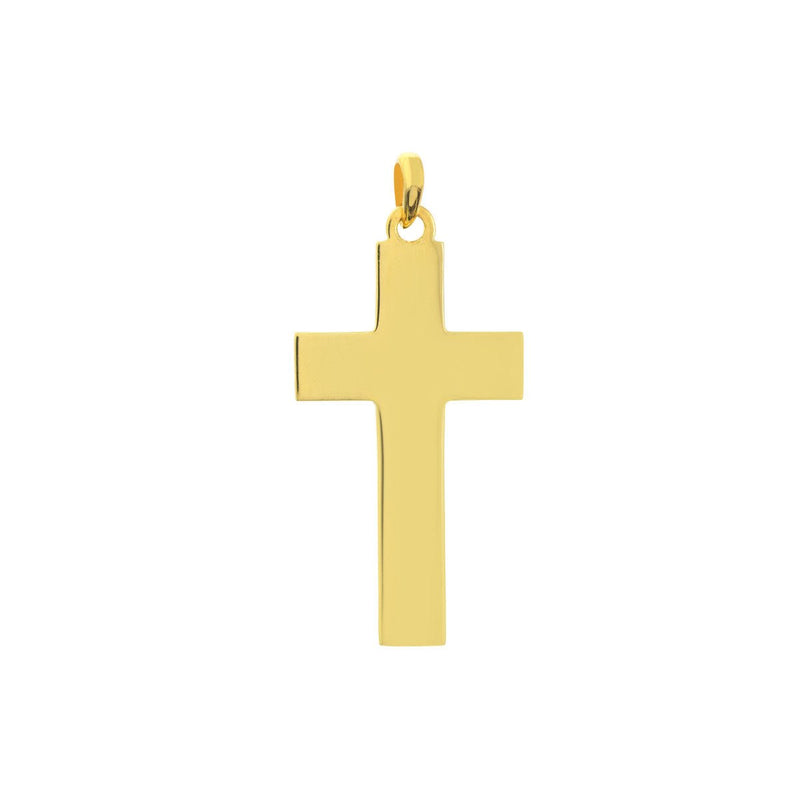 Birmingham Jewelry - 14K Yellow Gold Black Enamel Cross Pendant - Birmingham Jewelry