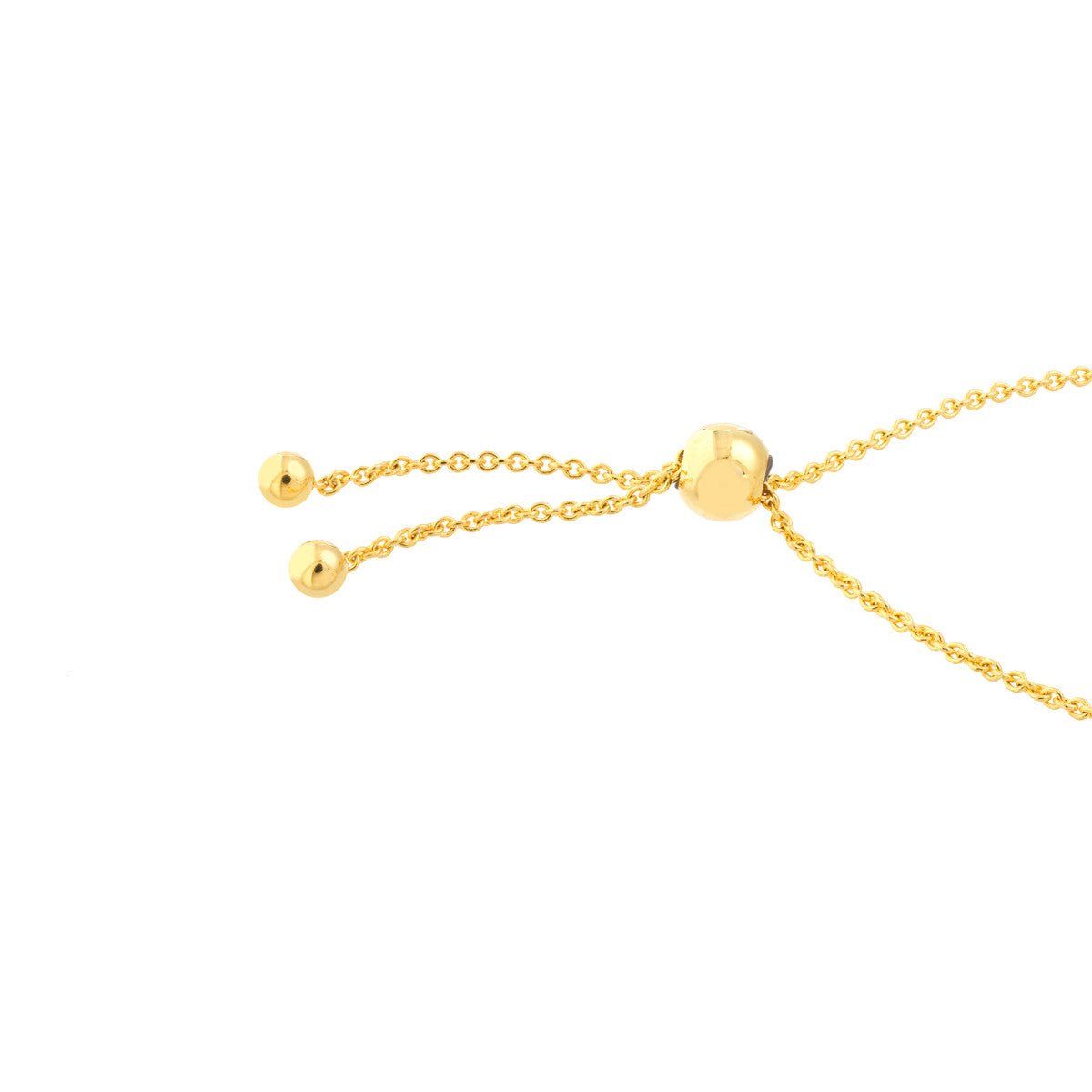 Birmingham Jewelry - 14K Yellow Gold Blue Enamel Evil Eye Bolo Bracelet - Birmingham Jewelry