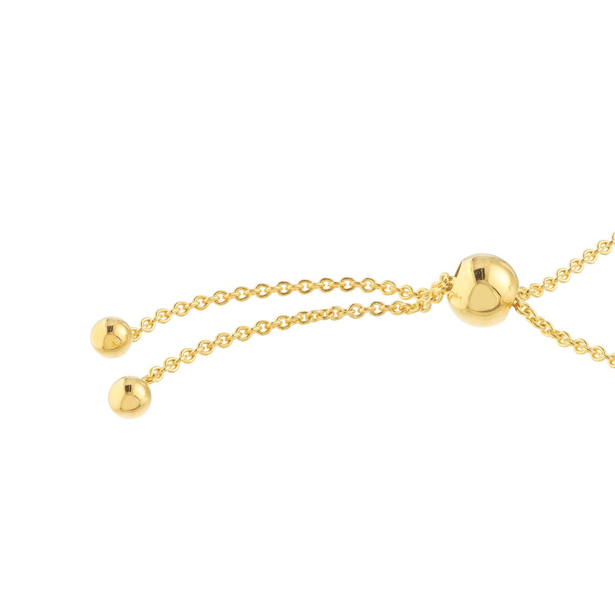 Birmingham Jewelry - 14K Yellow Gold Blue Enamel Round Evil Eye Bolo Bracelet - Birmingham Jewelry