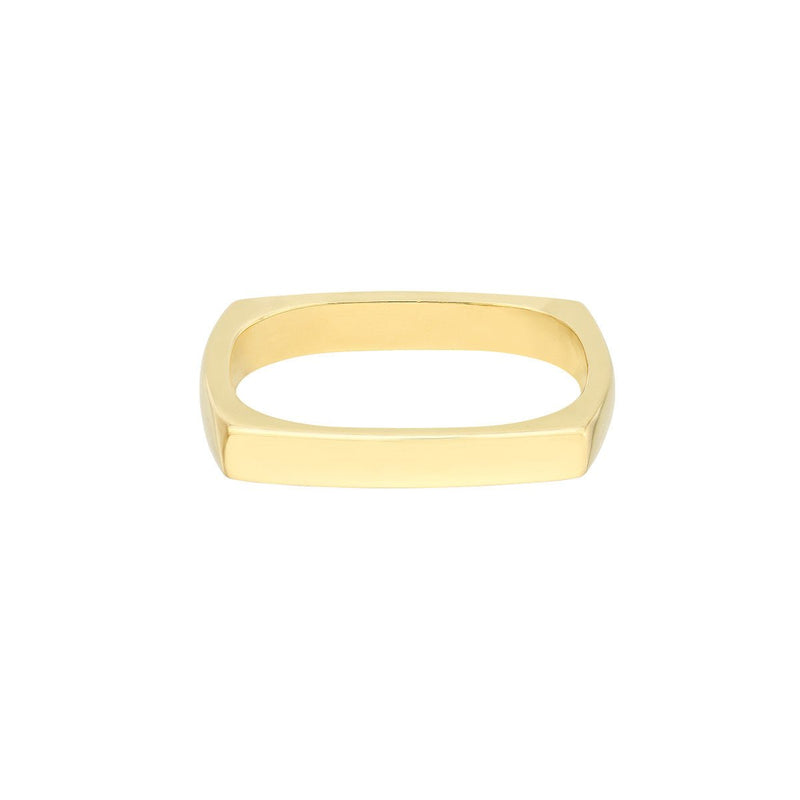 Birmingham Jewelry - 14K Yellow Gold Bold Gold Square Stack Ring - Birmingham Jewelry