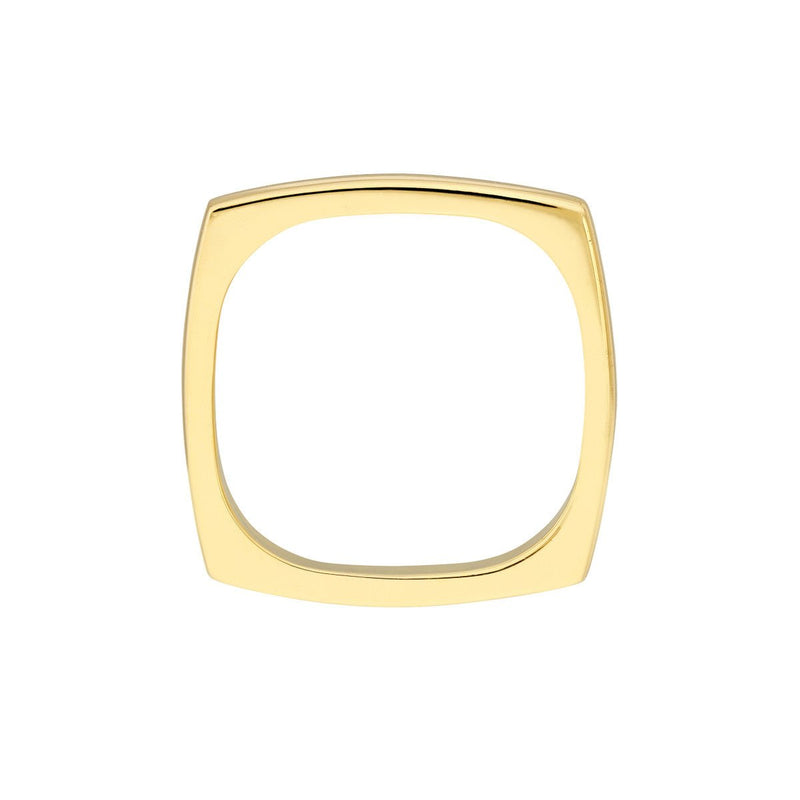 Birmingham Jewelry - 14K Yellow Gold Bold Gold Square Stack Ring - Birmingham Jewelry