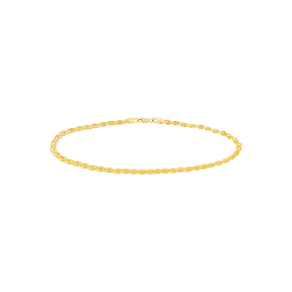 Birmingham Jewelry - 14K Yellow Gold Braided Foxtail Chain Anklet - Birmingham Jewelry