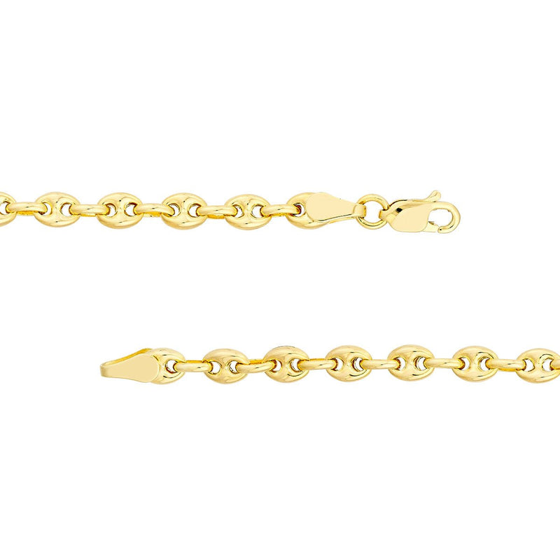 Birmingham Jewelry - 14K Yellow Gold Children's Puff Mariner ID Bracelet - Birmingham Jewelry