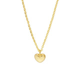 Birmingham Jewelry - 14K Yellow Gold Child's Mini Puff Heart Necklace - Birmingham Jewelry