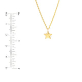 Birmingham Jewelry - 14K Yellow Gold Child's Puff Star Chain Necklace - Birmingham Jewelry