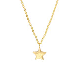 Birmingham Jewelry - 14K Yellow Gold Child's Puff Star Chain Necklace - Birmingham Jewelry