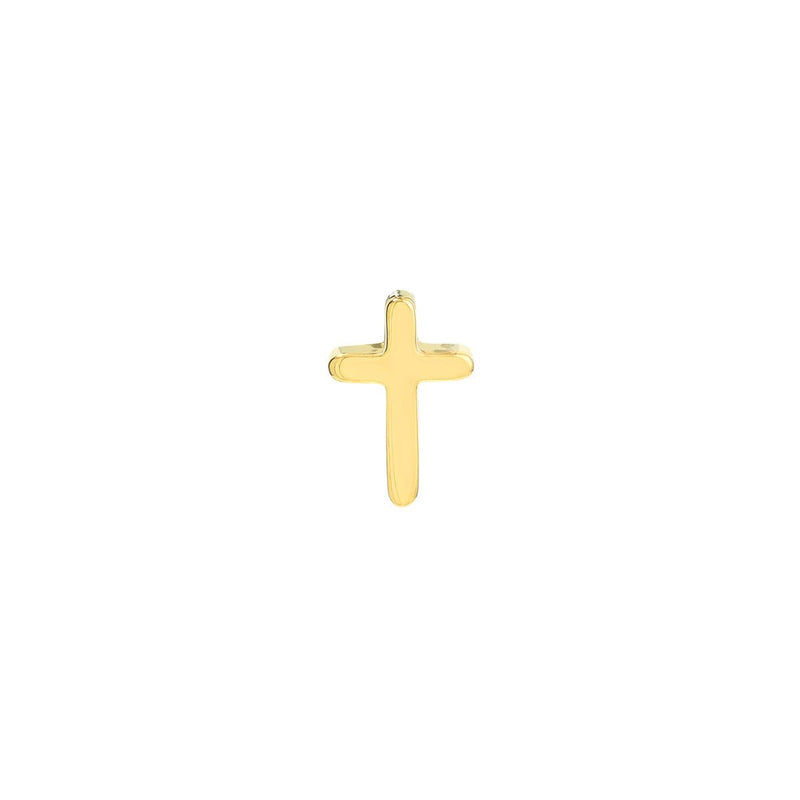 Birmingham Jewelry - 14K Yellow Gold Cross Profile Stud Earrings - Birmingham Jewelry