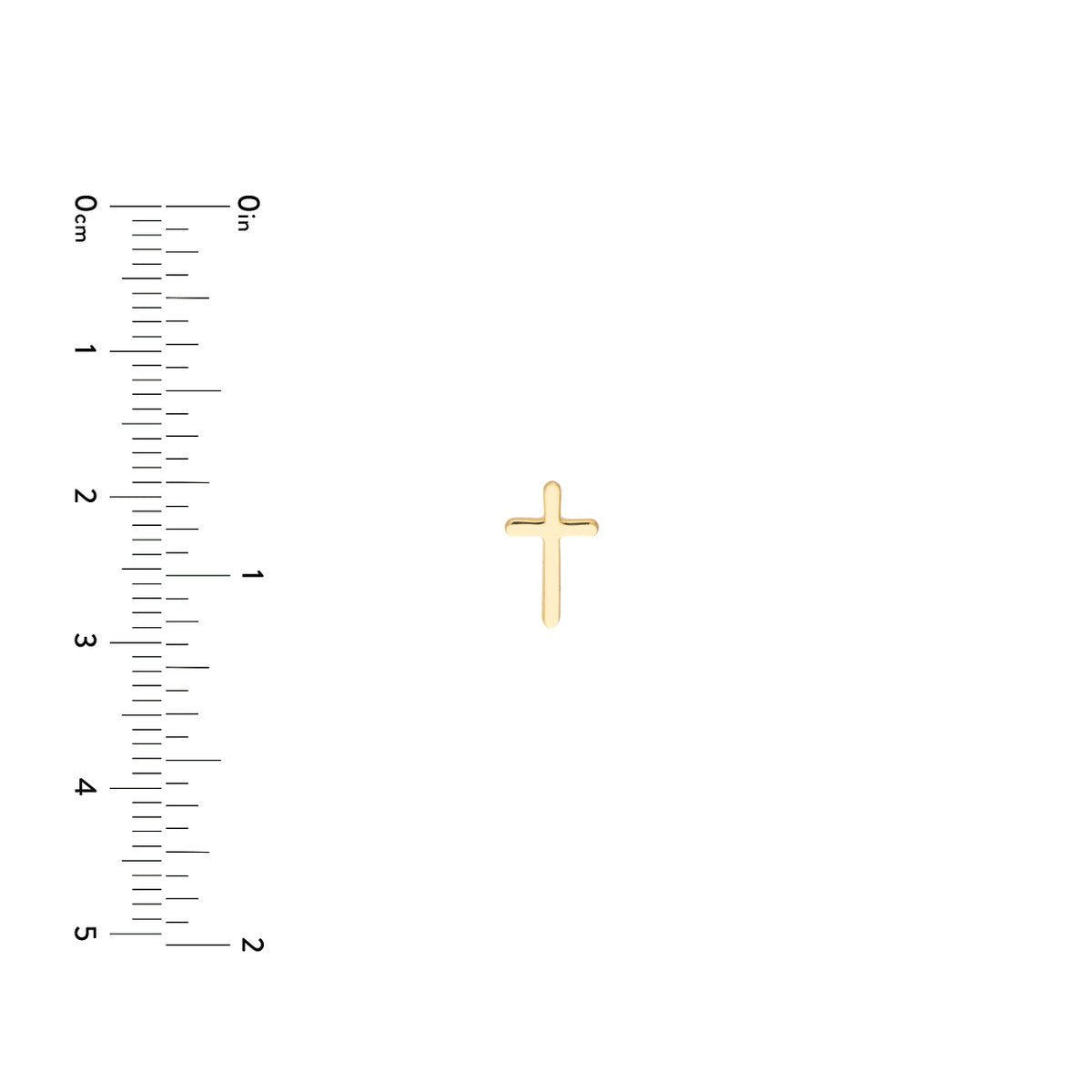 14K Yellow Gold Cross Stud Earrings Birmingham Jewelry Earrings Birmingham Jewelry 