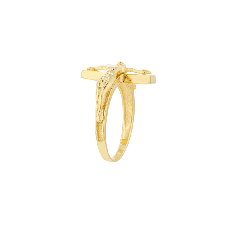 Gold on sale crucifix ring