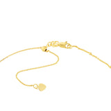 Birmingham Jewelry - 14K Yellow Gold CZ Bezels on Saturn Chain Adjustable Choker - Birmingham Jewelry