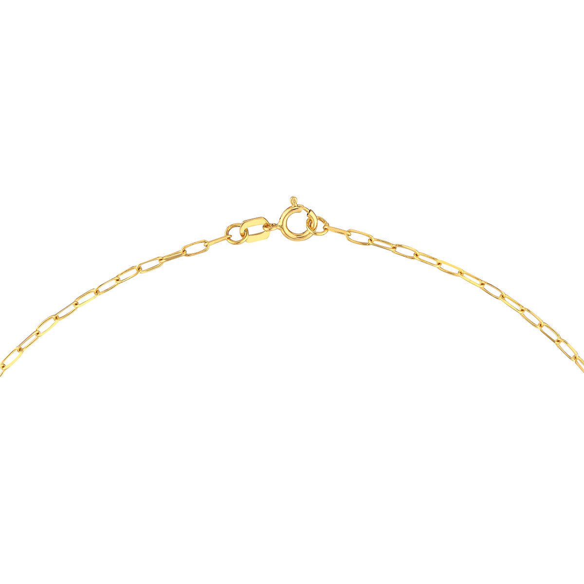 Birmingham Jewelry - 14K Yellow Gold Dangle Heart Paper Clip Necklace - Birmingham Jewelry