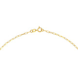 Birmingham Jewelry - 14K Yellow Gold Dangle Heart Paper Clip Necklace - Birmingham Jewelry