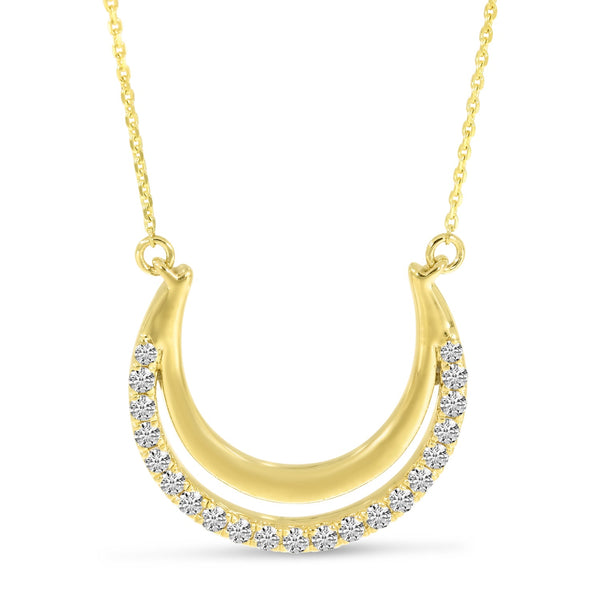 14K Yellow Gold Diamond Arch Necklace Birmingham Jewelry Necklace Birmingham Jewelry 