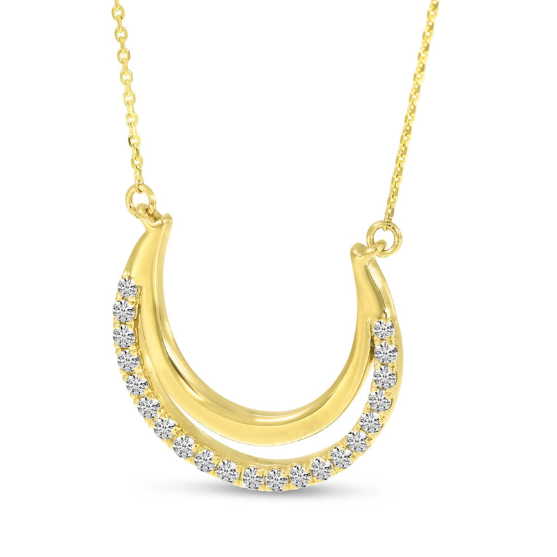 14K Yellow Gold Diamond Arch Necklace Birmingham Jewelry Necklace Birmingham Jewelry 
