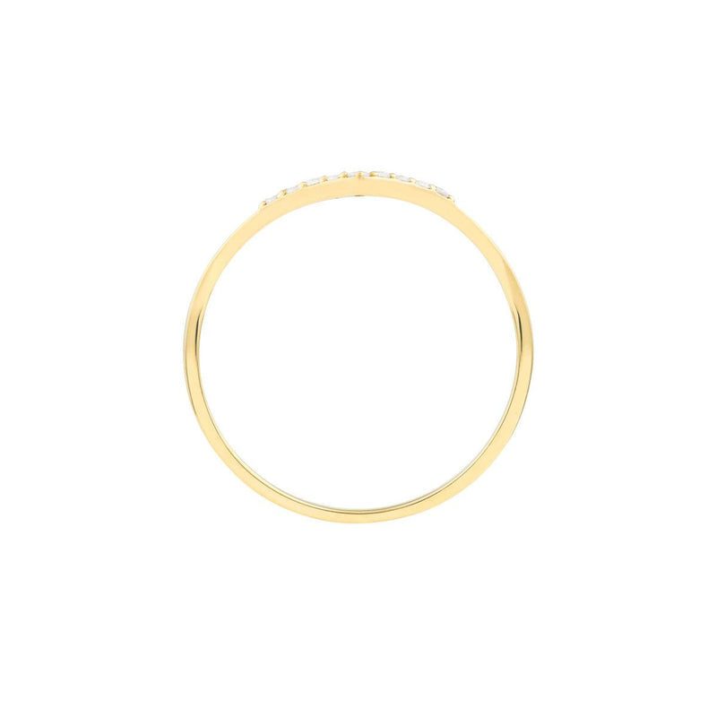 Birmingham Jewelry - 14K Yellow Gold Diamond Chevron Ring - Birmingham Jewelry