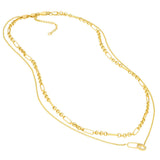 Birmingham Jewelry - 14K Yellow Gold Diamond Circle Duet Layered Necklace - Birmingham Jewelry