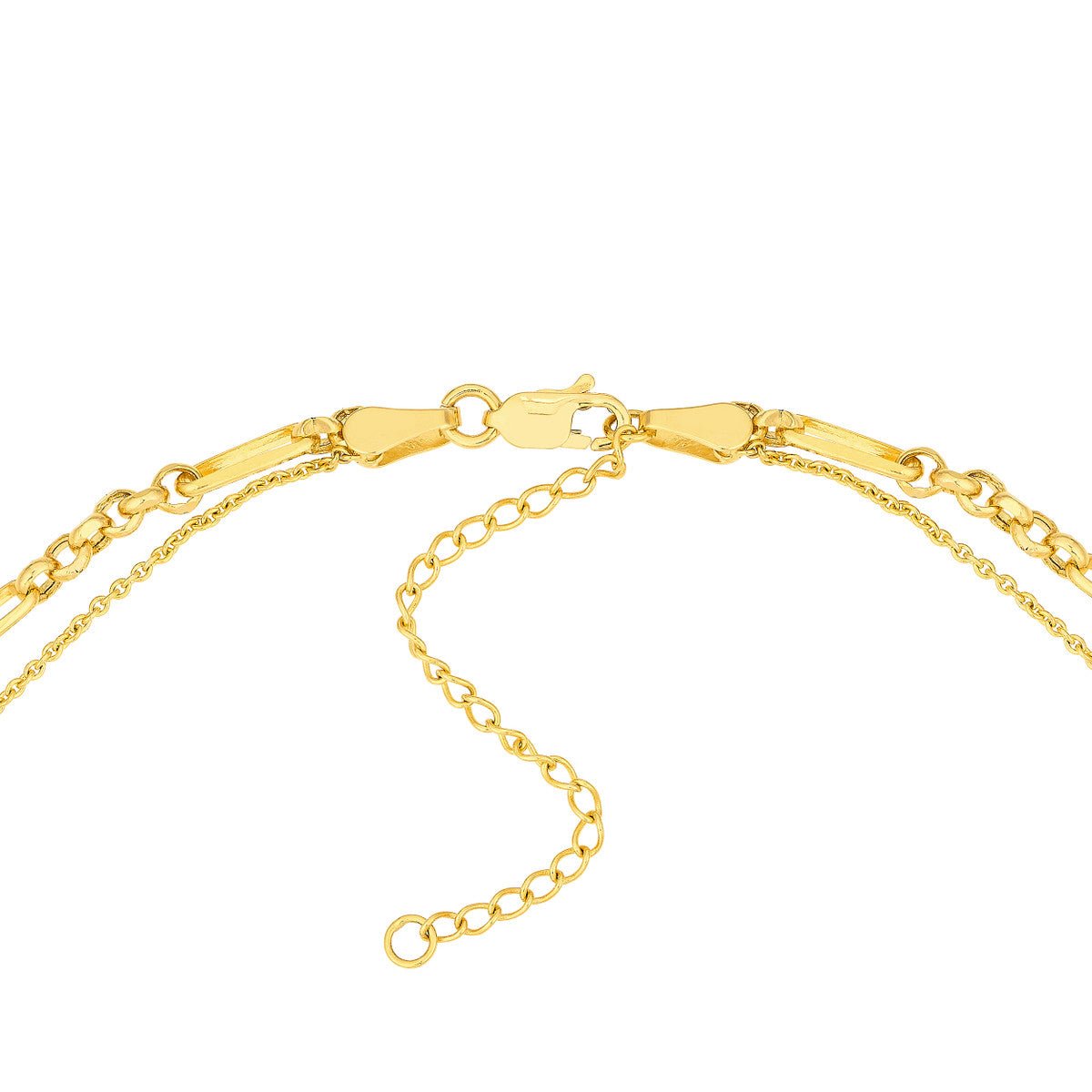 Birmingham Jewelry - 14K Yellow Gold Diamond Circle Duet Layered Necklace - Birmingham Jewelry