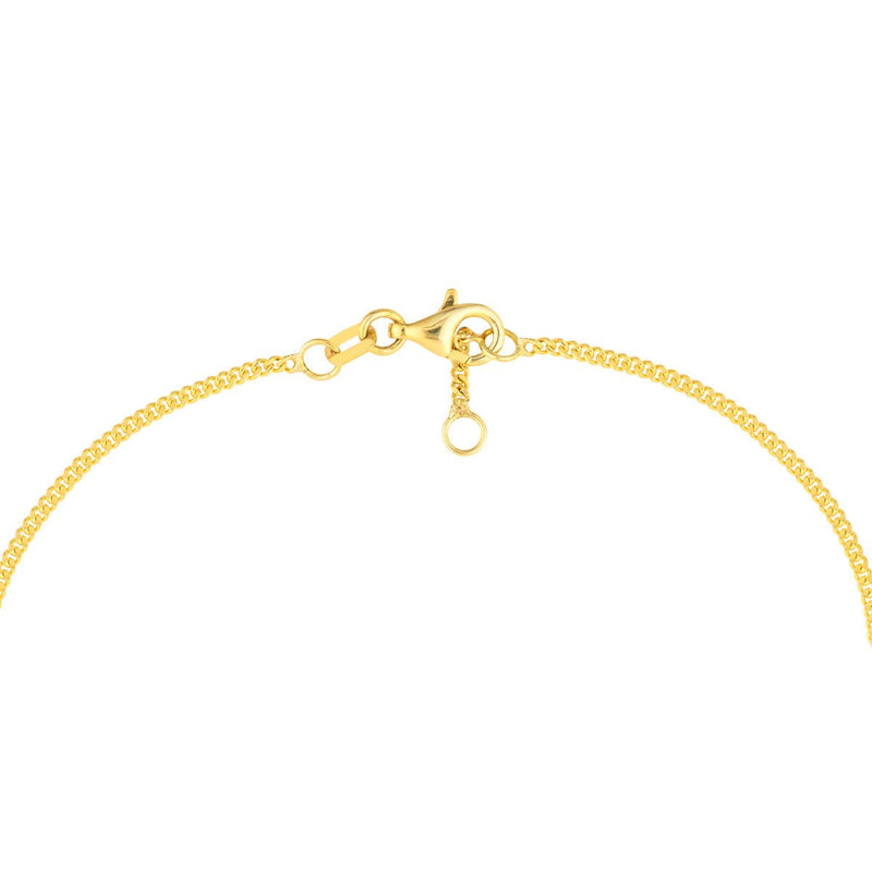 Birmingham Jewelry - 14K Yellow Gold Diamond Circle on Curb Chain Bracelet - Birmingham Jewelry