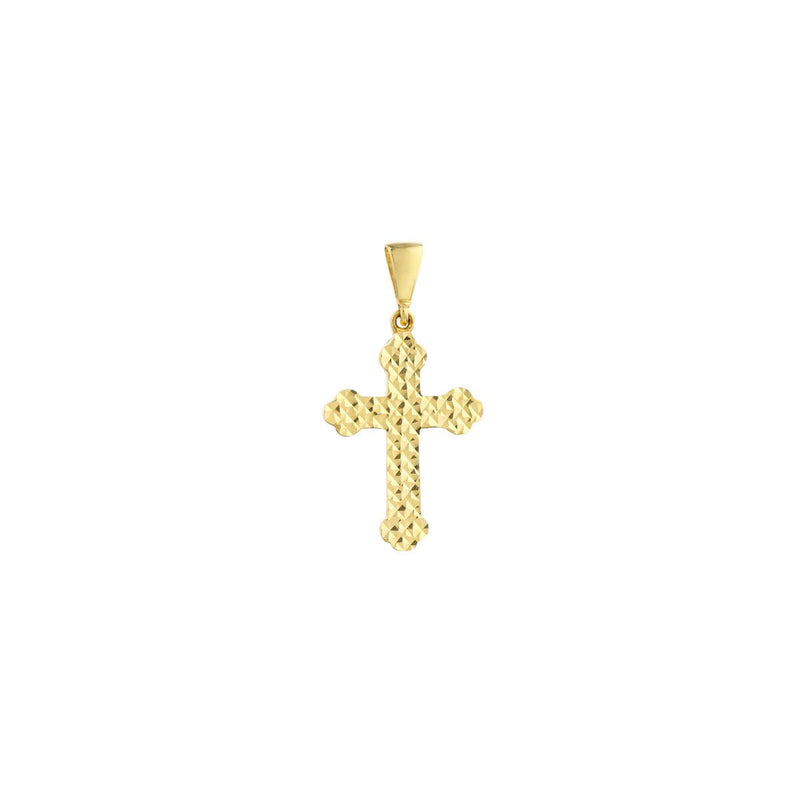 Birmingham Jewelry - 14K Yellow Gold Diamond Cut Cross Pendant - Birmingham Jewelry