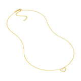 Birmingham Jewelry - 14K Yellow Gold Diamond Frame Heart Necklace - Birmingham Jewelry