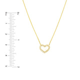 Birmingham Jewelry - 14K Yellow Gold Diamond Frame Heart Necklace - Birmingham Jewelry
