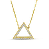 14K Yellow Gold Diamond Open Triangle Necklace Birmingham Jewelry Necklace Birmingham Jewelry 