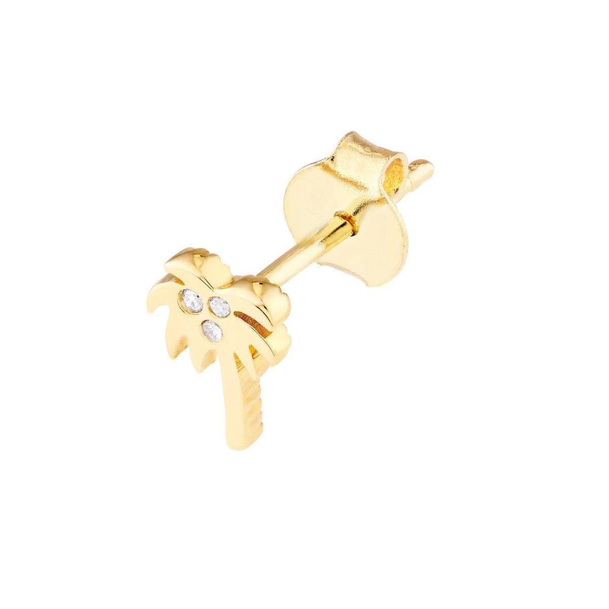 14 Karat Yellow Gold online Palm Stud Earrings