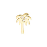 Birmingham Jewelry - 14K Yellow Gold Diamond Palm Tree Stud Earrings - Birmingham Jewelry