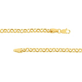 Birmingham Jewelry - 14K Yellow Gold Diamond Puff Link on Rolo Necklace - Birmingham Jewelry