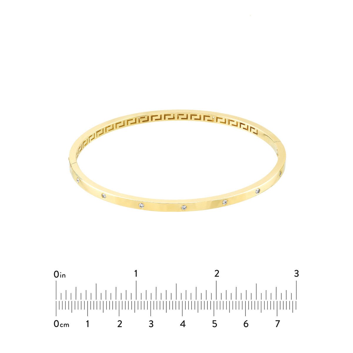 14K Yellow Gold Diamond Square Tube Bangle Birmingham Jewelry Bangle Bracelet Birmingham Jewelry 