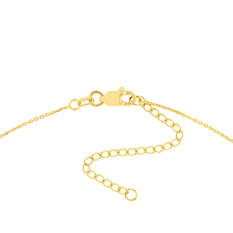 Birmingham Jewelry - 14K Yellow Gold Diamond Tapered Cross Adjustable Necklace - Birmingham Jewelry